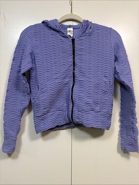 Booty by Brabants textured zip-up hoodie lavender Junior 8-12 years